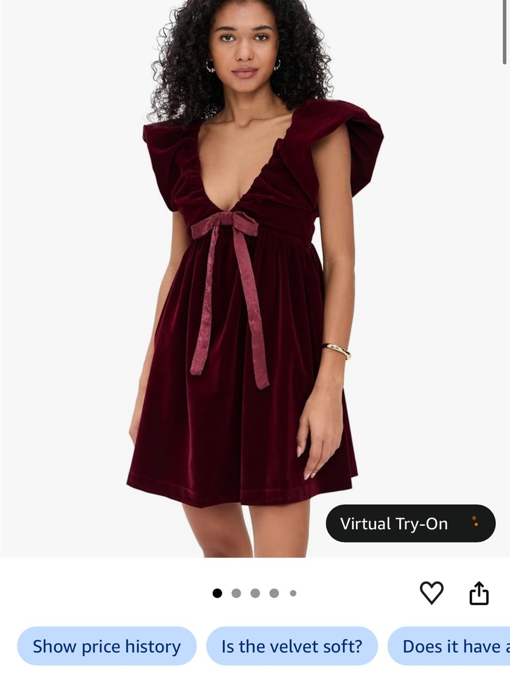 Endless Rose Velvet Mini Dress in Burgundy